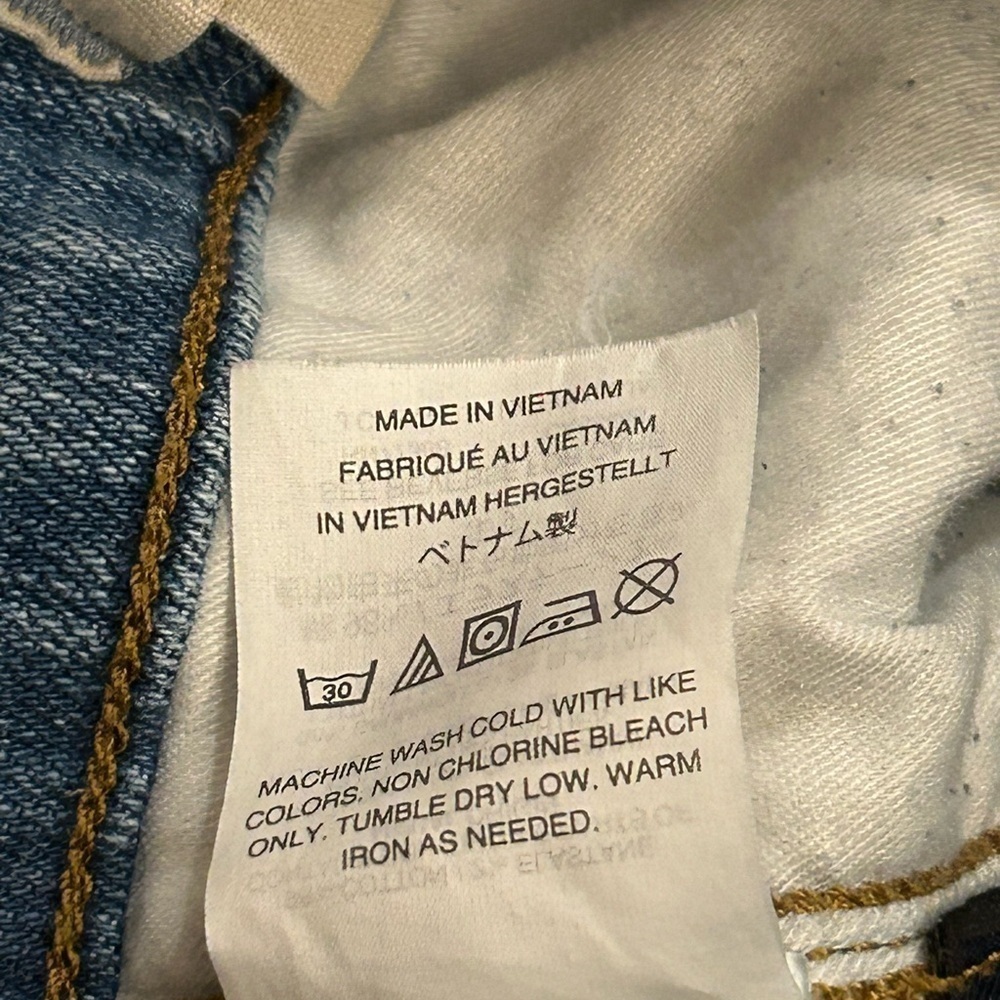 Madewell High Rise Skinny Blue Jeans Distressed Hem Edition With Rips - Picture 10 of 12